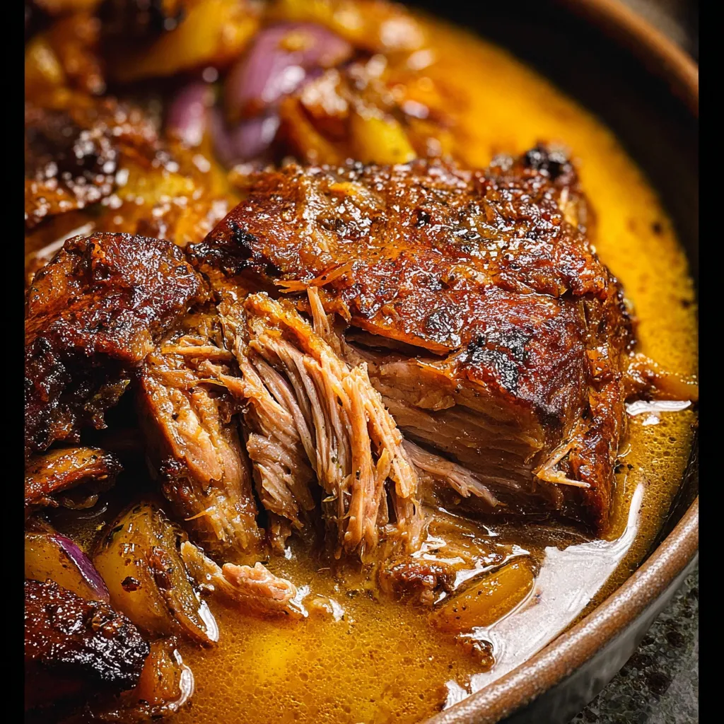 Ultimate Apple Cider Braised Pork Shoulder with Fall Spices and Vegetables - secondary view